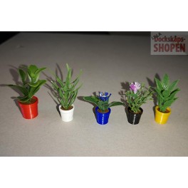UM2+ 5 st blommor röd. vit, blå, svart, gul UM2+ 5 st blommor röd. vit, blå, svart, gul