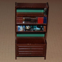 Lundby ArtNr 5386 Bookcase with magazine rack braun