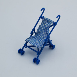 Lundby Stroller nyare blå-rutig