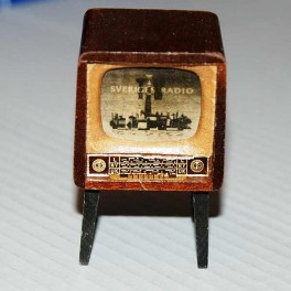 Lundby TV oldies riktig tjockis TV med Kaknästornet på