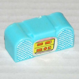 Liten stereo i plast turkoise