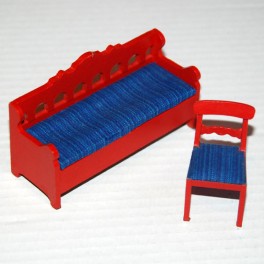 Lundby Soffa och stol Rustic