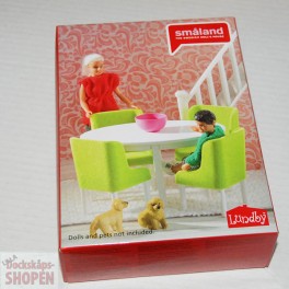 Lundby ArtNr 2090 Gröna Matsalsmöbler