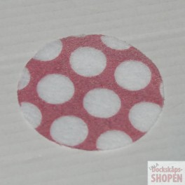 Lundby Badrumsmatta rund rosa vit 
