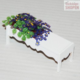 Lundby ArtNr 4205 Blombord vitt med blå blommor