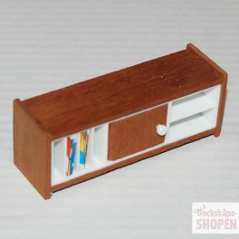 Lundby ArtNr. X Reol stereo furniture teak (right)
