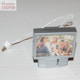 Lundby TV svart Lundby Channel med lampa