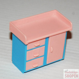Jean Skötbord rosa blått