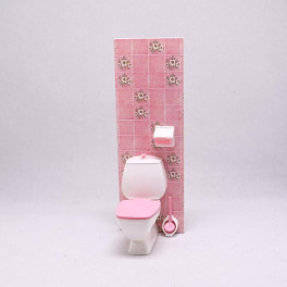 Lundby ArtNr 8811 Toalett rosa