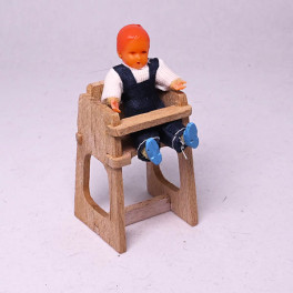 Lundby ArtNr 1270 Matstol trä och barn