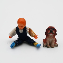 Lundby ArtNr. X Liten docka mörkblå