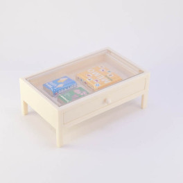 Lundby nyare glasbord med låda komplett