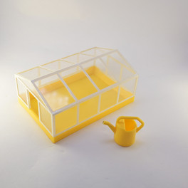 Lundby Växthus med gul vattenkanna