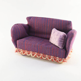 Lundby Soffa vinröd m kudde