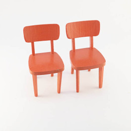 Lundby ArtNr 2520 Kökststol rödlackerad