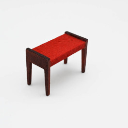 Lundby Pall teak med röd dyna