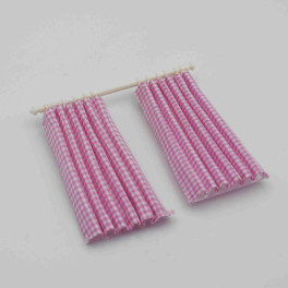 Lundby Gardin rosa rutig nyare