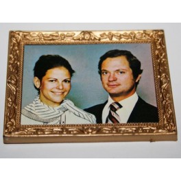 Lundby ArtNr. 6616 Tavla stor "Kungen och Silvia"