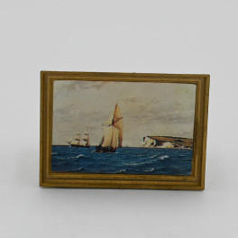 Lisa Tavla Hav med Segelbåt