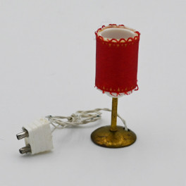 Lundby ArtNr. 6167 Bordslampa röd sammet