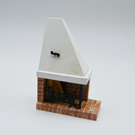 Lundby ArtNr 5774 Öppen hörnspis trä ved