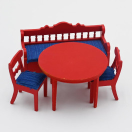 Lundby matsal röd Rustic 