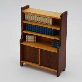 Lundby Bokhylla teak med några böcker