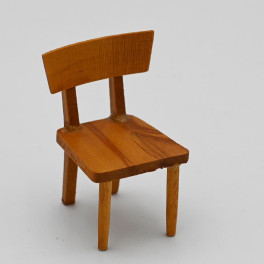 Lundby eller Lerro oldies Stol Rokoko brun-röd