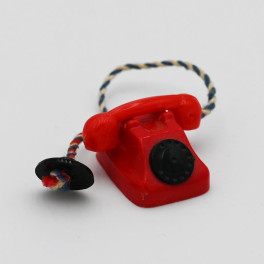 Lundby Telefon röd svart