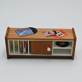 Lundby ArtNr. X Reol stereo furniture teak (right)