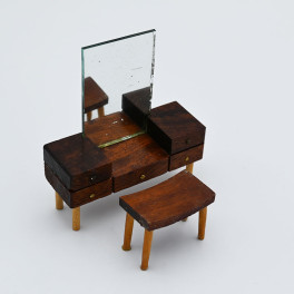Lundby Sminkbord ljus teak ovanlig