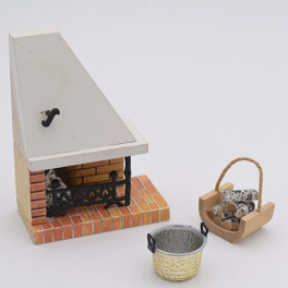 Lundby ArtNr 5774 Öppen hörnspis björkved mm
